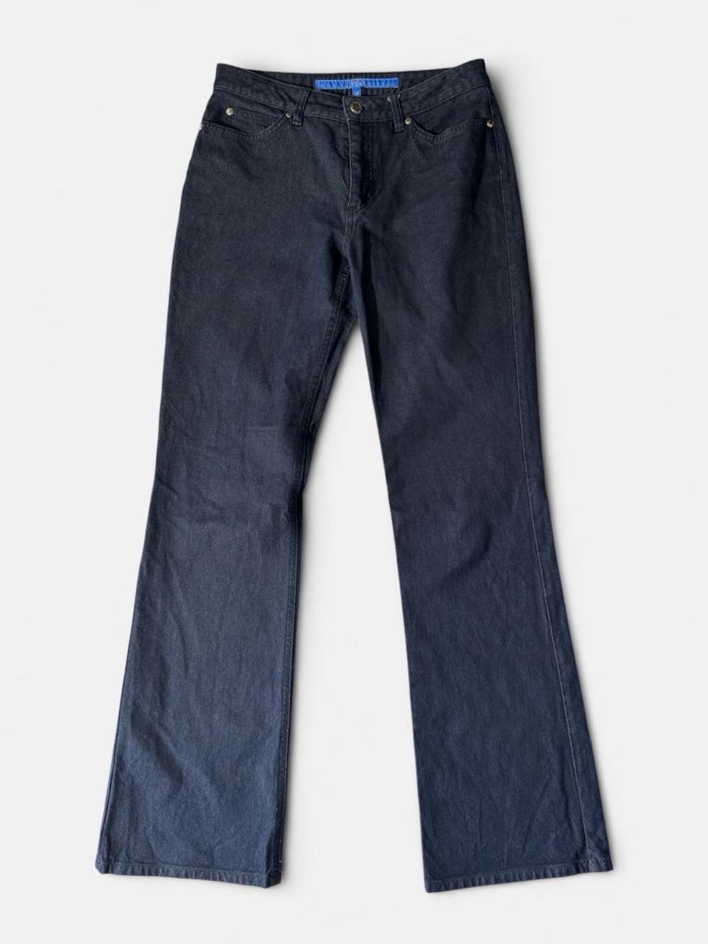 Escada Sport women’s 38 dark wash flared leg cotton silk denim blue jeans EUC